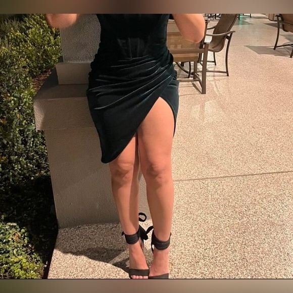 Tie design stiletto suede strappy sandals - Picture 4 of 5